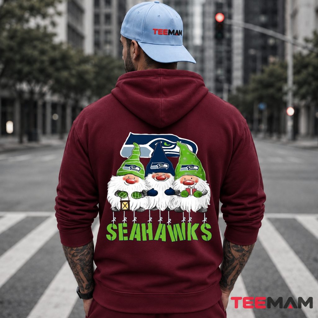 Seattle Seahawks Gnomes Christmas Football Fan Hoodie Seattle Seahawks Gnomes Christmas Football Fan Hoodie