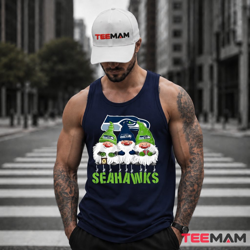 Seattle Seahawks Gnomes Christmas Football Fan Tank Top Seattle Seahawks Gnomes Christmas Football Fan Tank Top