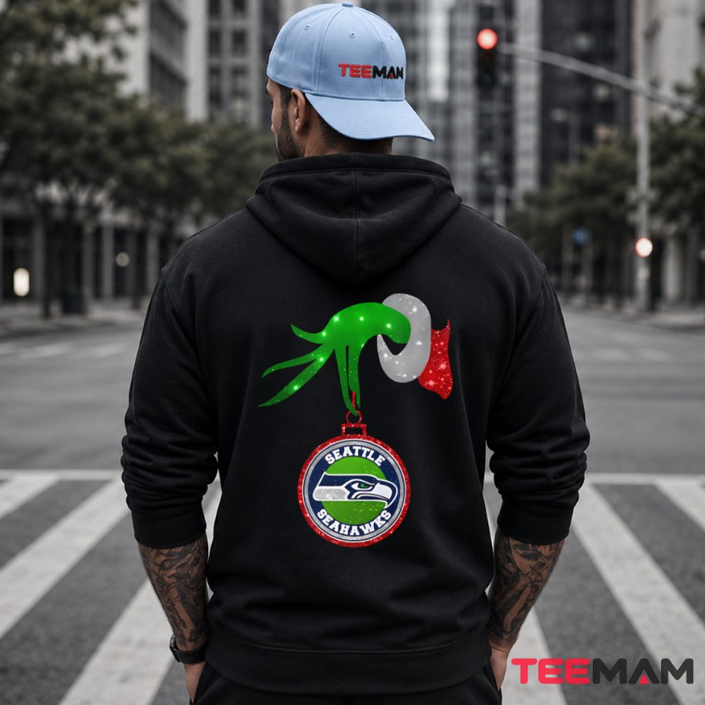 Seattle Seahawks Grinch Hand Ornament Hoodie Seattle Seahawks Grinch Hand Ornament Hoodie