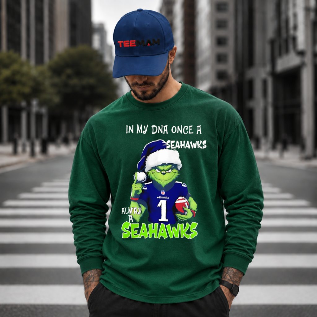 Seattle Seahawks Grinch Jersey DNA Long Sleeve Seattle Seahawks Grinch Jersey DNA Long Sleeve