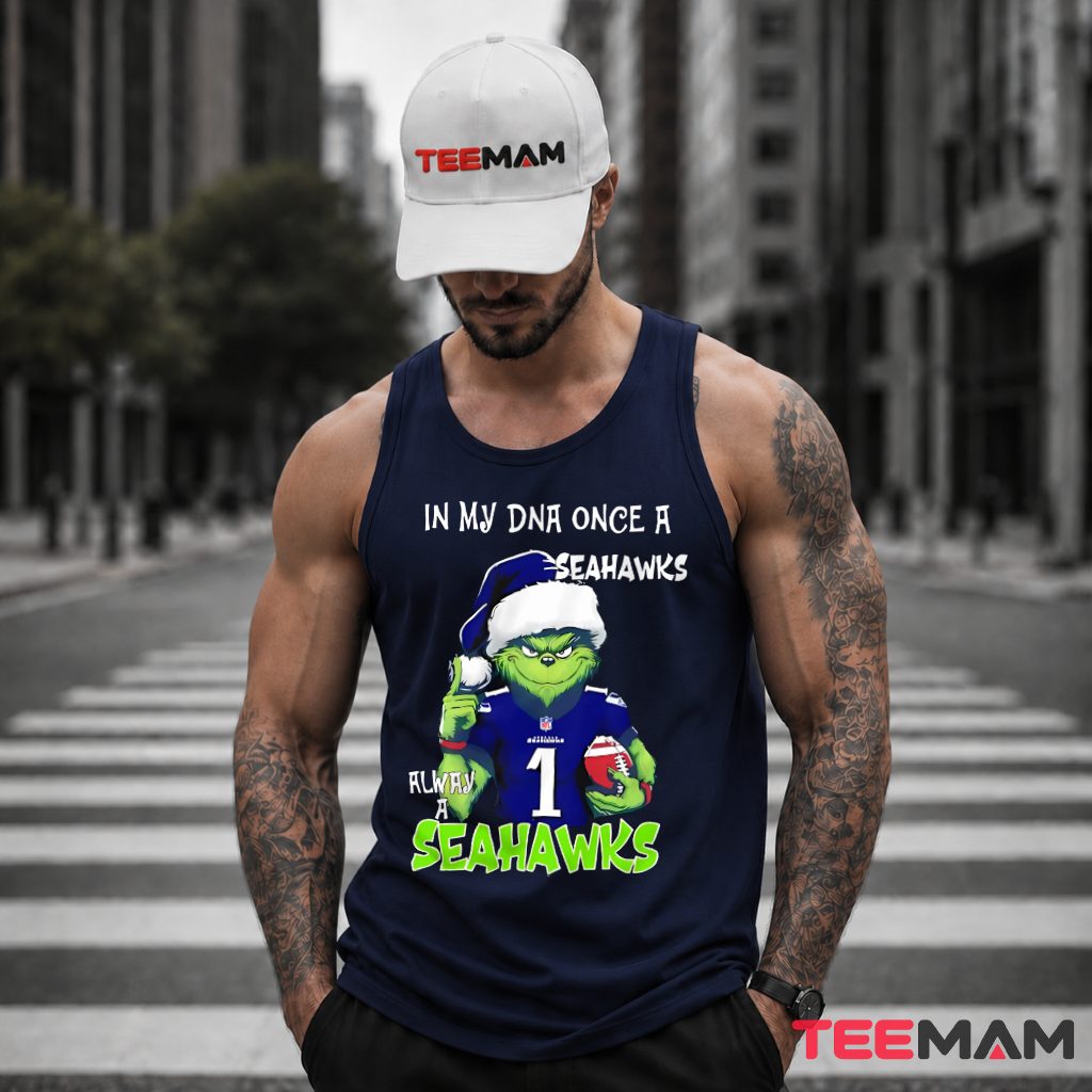 Seattle Seahawks Grinch Jersey DNA Tank Top Seattle Seahawks Grinch Jersey DNA Tank Top