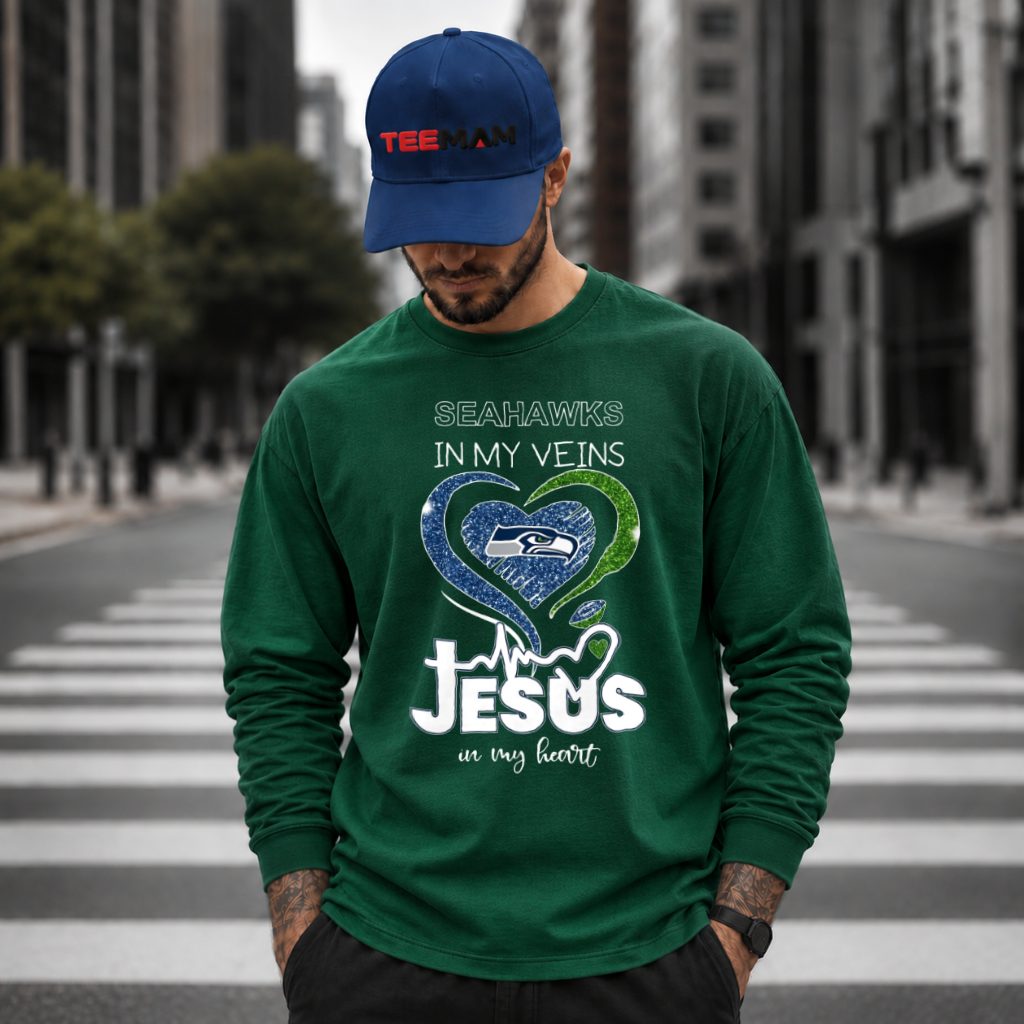 Seattle Seahawks Jesus Heart Faith Long Sleeve Seattle Seahawks Jesus Heart Faith Long Sleeve