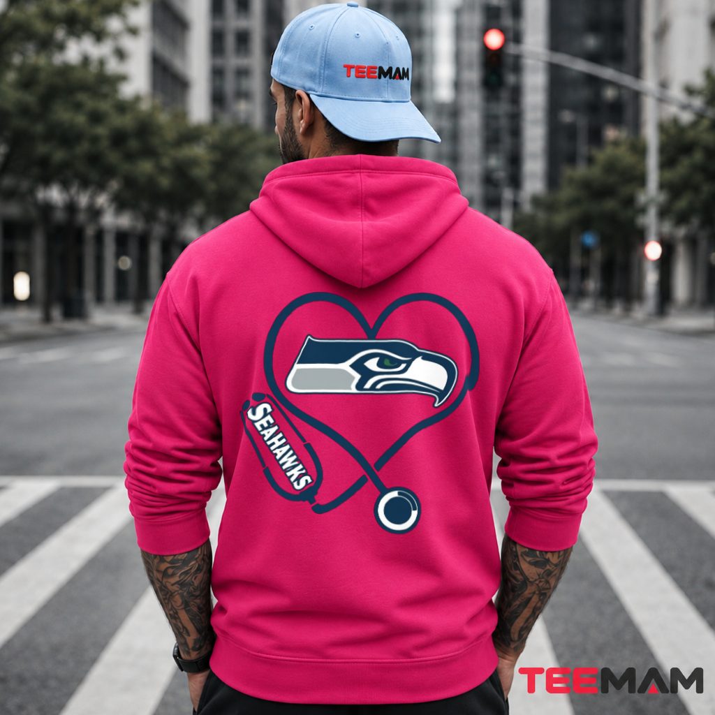 Seattle Seahawks Nurse Stethoscope Heart Hoodie Seattle Seahawks Nurse Stethoscope Heart Hoodie
