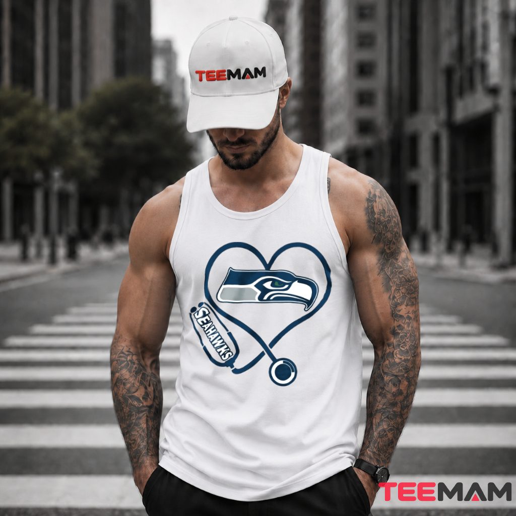 Seattle Seahawks Nurse Stethoscope Heart Tank Top Seattle Seahawks Nurse Stethoscope Heart Tank Top