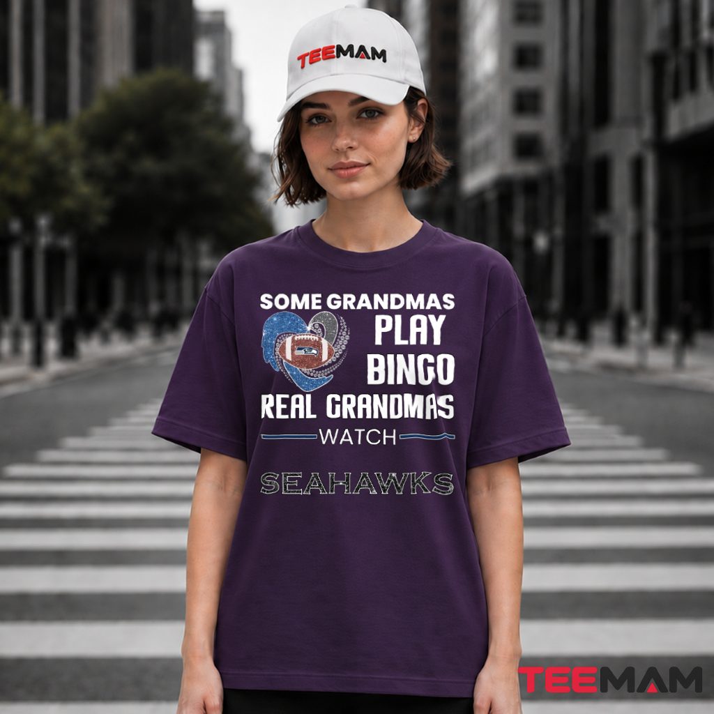 Seattle Seahawks Real Grandmas Bingo T-Shirt
