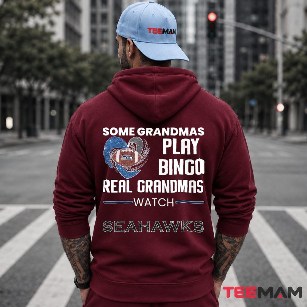 Seattle Seahawks Real Grandmas Bingo Hoodie Seattle Seahawks Real Grandmas Bingo Hoodie