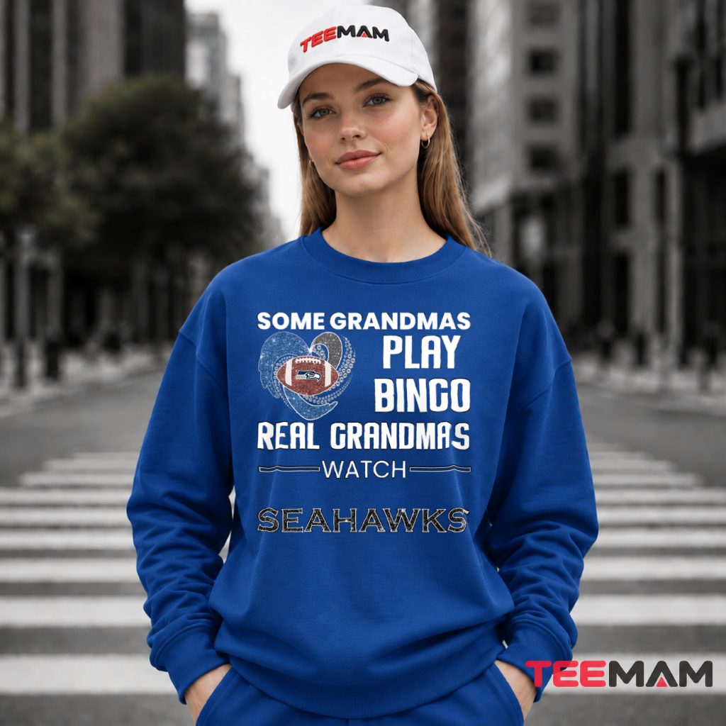 Seattle Seahawks Real Grandmas Bingo Long Sleeve Seattle Seahawks Real Grandmas Bingo Long Sleeve