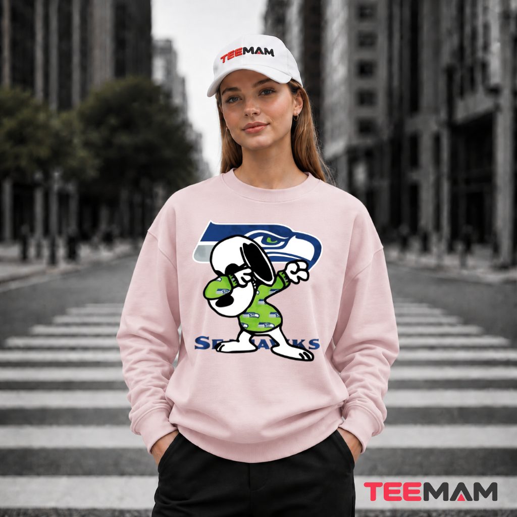 Seattle Seahawks Snoopy Dabbing Pattern Long Sleeve Seattle Seahawks Snoopy Dabbing Pattern Long Sleeve