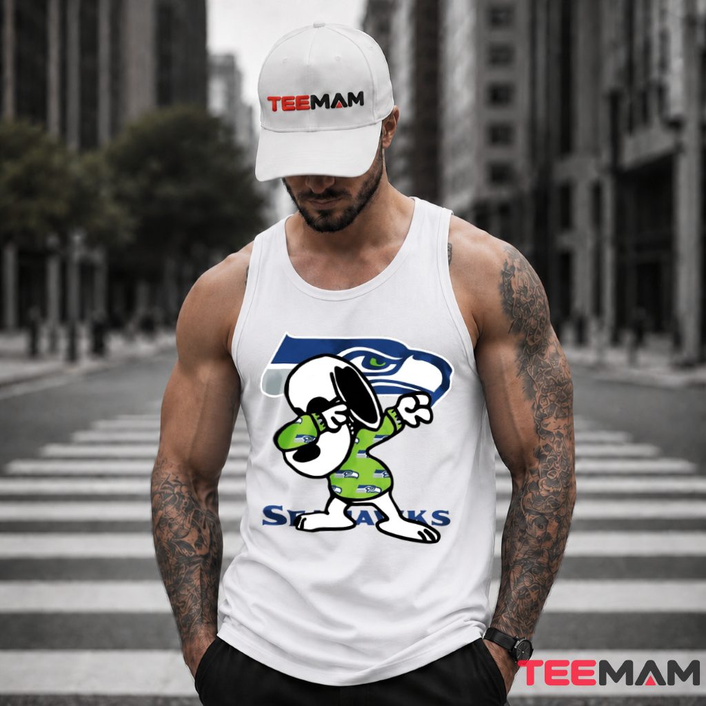 Seattle Seahawks Snoopy Dabbing Pattern Tank Top Seattle Seahawks Snoopy Dabbing Pattern Tank Top