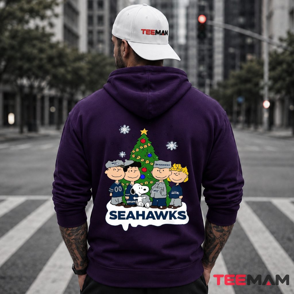 Seattle Seahawks Snoopy Peanuts Christmas Tree Hoodie Seattle Seahawks Snoopy Peanuts Christmas Tree Hoodie