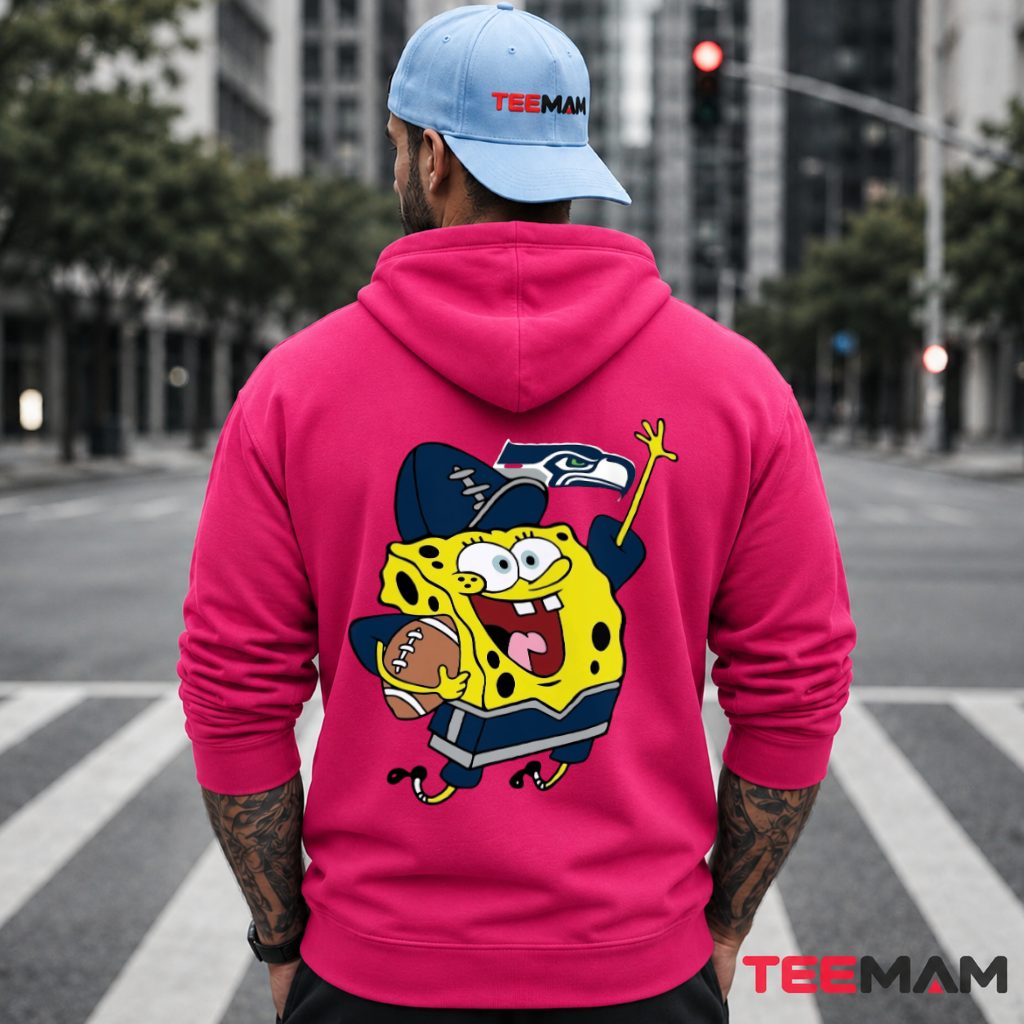 Seattle Seahawks Spongebob Football Fan Hoodie Seattle Seahawks Spongebob Football Fan Hoodie