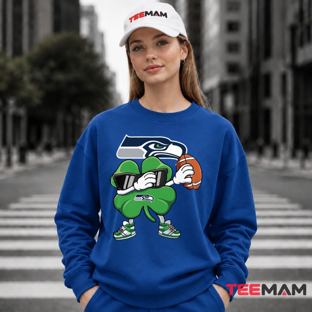 Seattle Seahawks St Patrick Clover Football Long Sleeve Seattle Seahawks St Patrick Clover Football Long Sleeve
