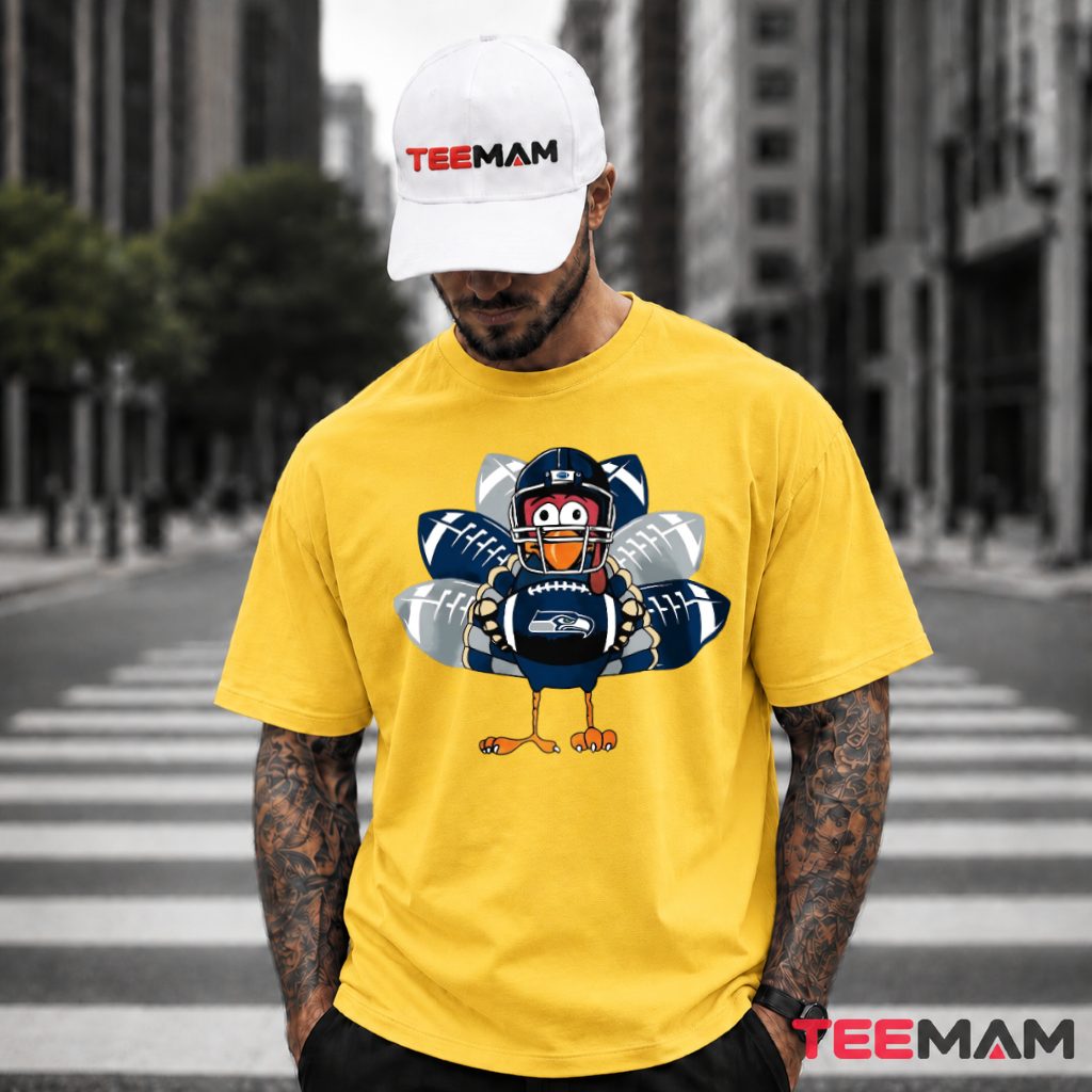 Seattle Seahawks Thanksgiving Turkey Football T-Shirt