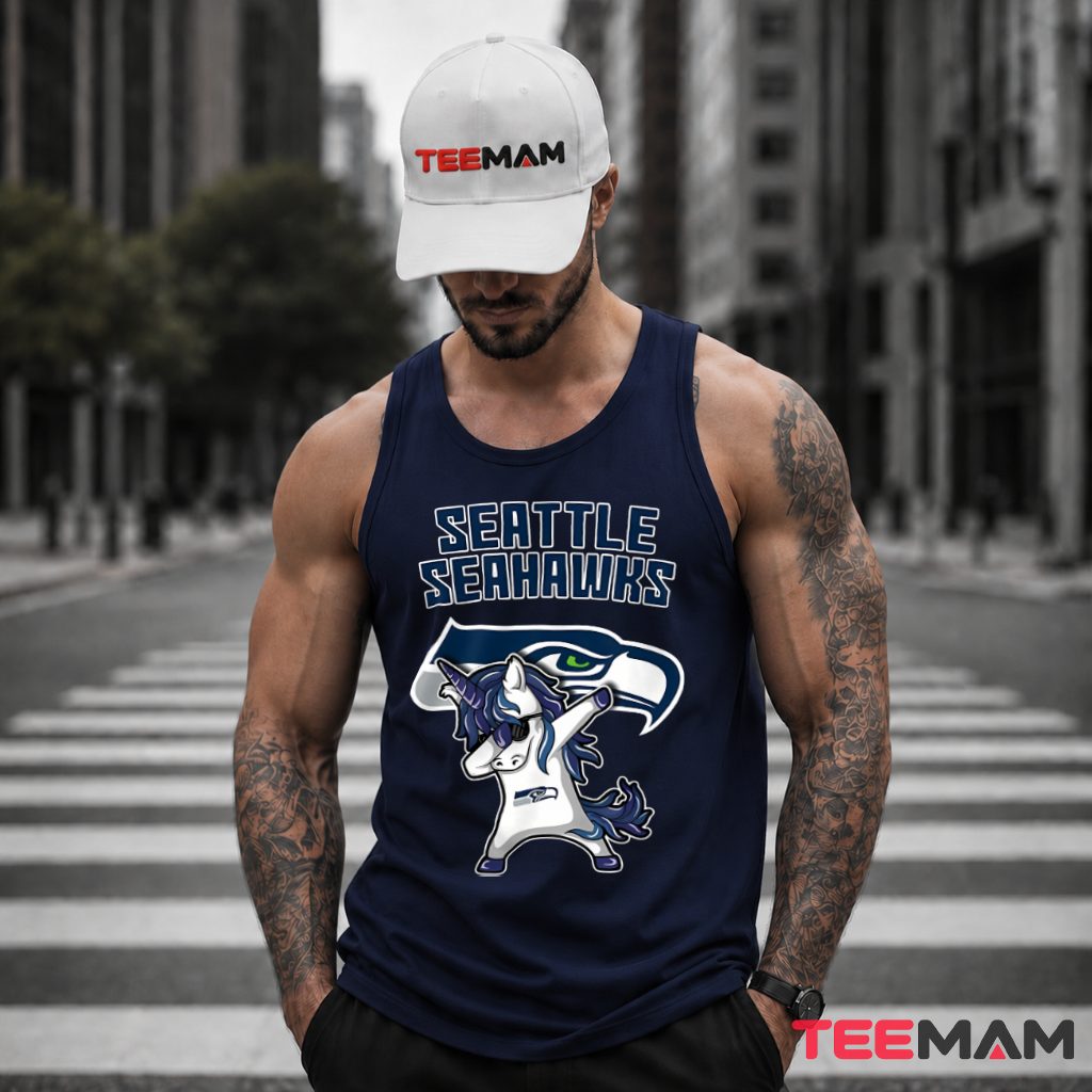 Seattle Seahawks Unicorn Dabbing Sunglasses Tank Top Seattle Seahawks Unicorn Dabbing Sunglasses Tank Top