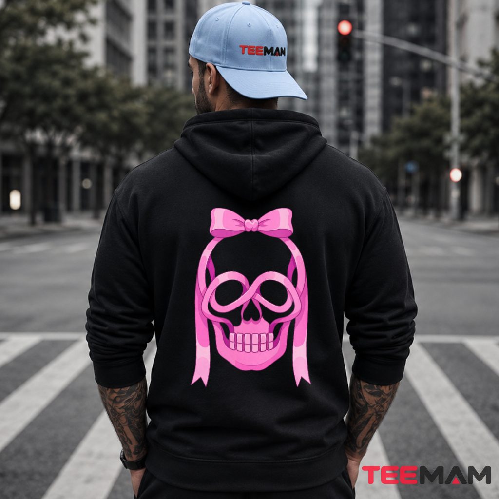 Skull Ribbon Bow Infinity Breast Cancer Hoodie Skull Ribbon Bow Infinity Breast Cancer Hoodie