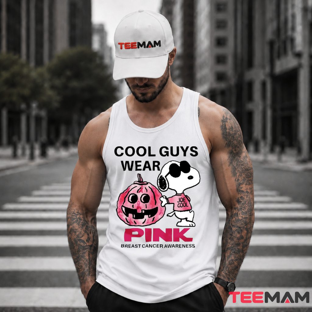 Snoopy Breast Cancer Awareness Cool Guys Wear Pink Out Tank Top Snoopy Breast Cancer Awareness Cool Guys Wear Pink Out Tank Top