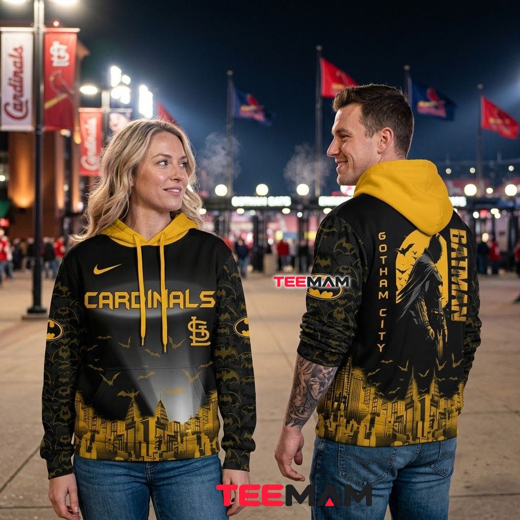 St. Louis Cardinals All Over Print 3D Hoodie Batman Gotham City Night Back St. Louis Cardinals All Over Print 3D Hoodie Batman Gotham City Night Back
