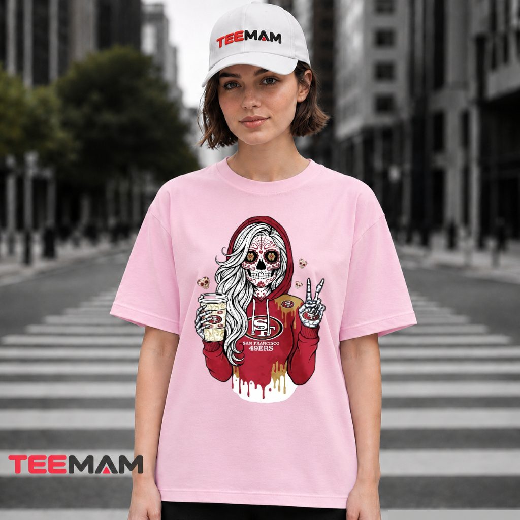 Sugar Skull San Francisco 49ers Halloween T-Shirt