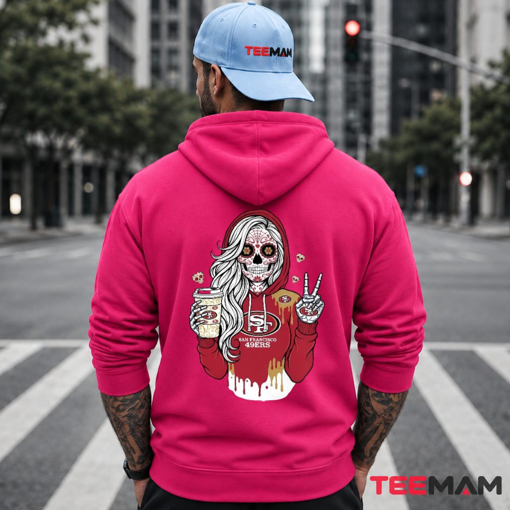 Sugar Skull San Francisco 49ers Halloween Hoodie Sugar Skull San Francisco 49ers Halloween Hoodie