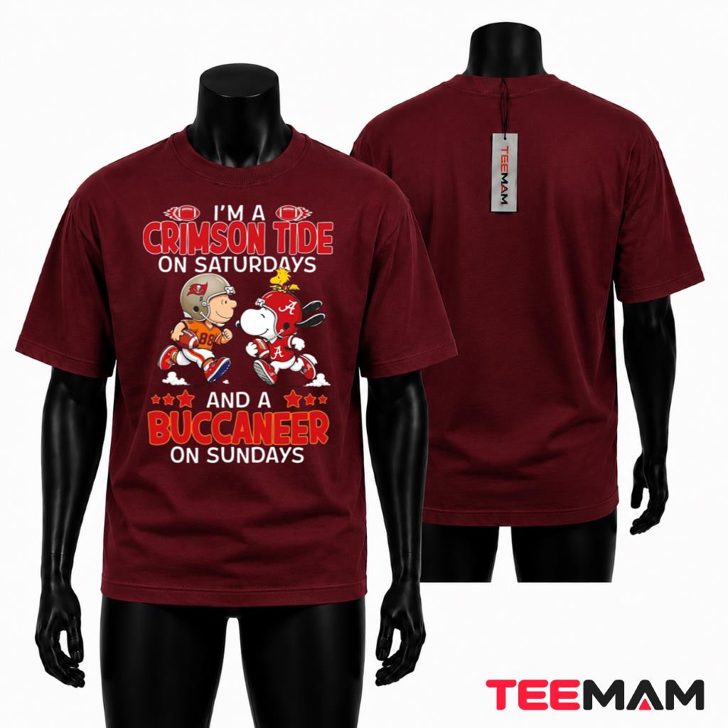 Tampa Bay Buccaneers Crimson Tide Saturday Snoopy T-Shirt