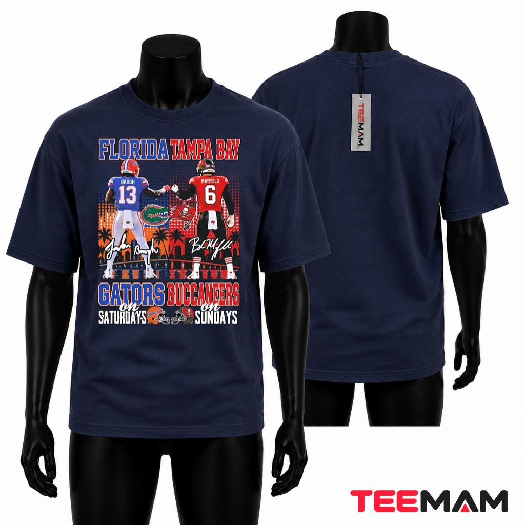 Tampa Bay Buccaneers Gators Saturday Sunday Skyline T-Shirt