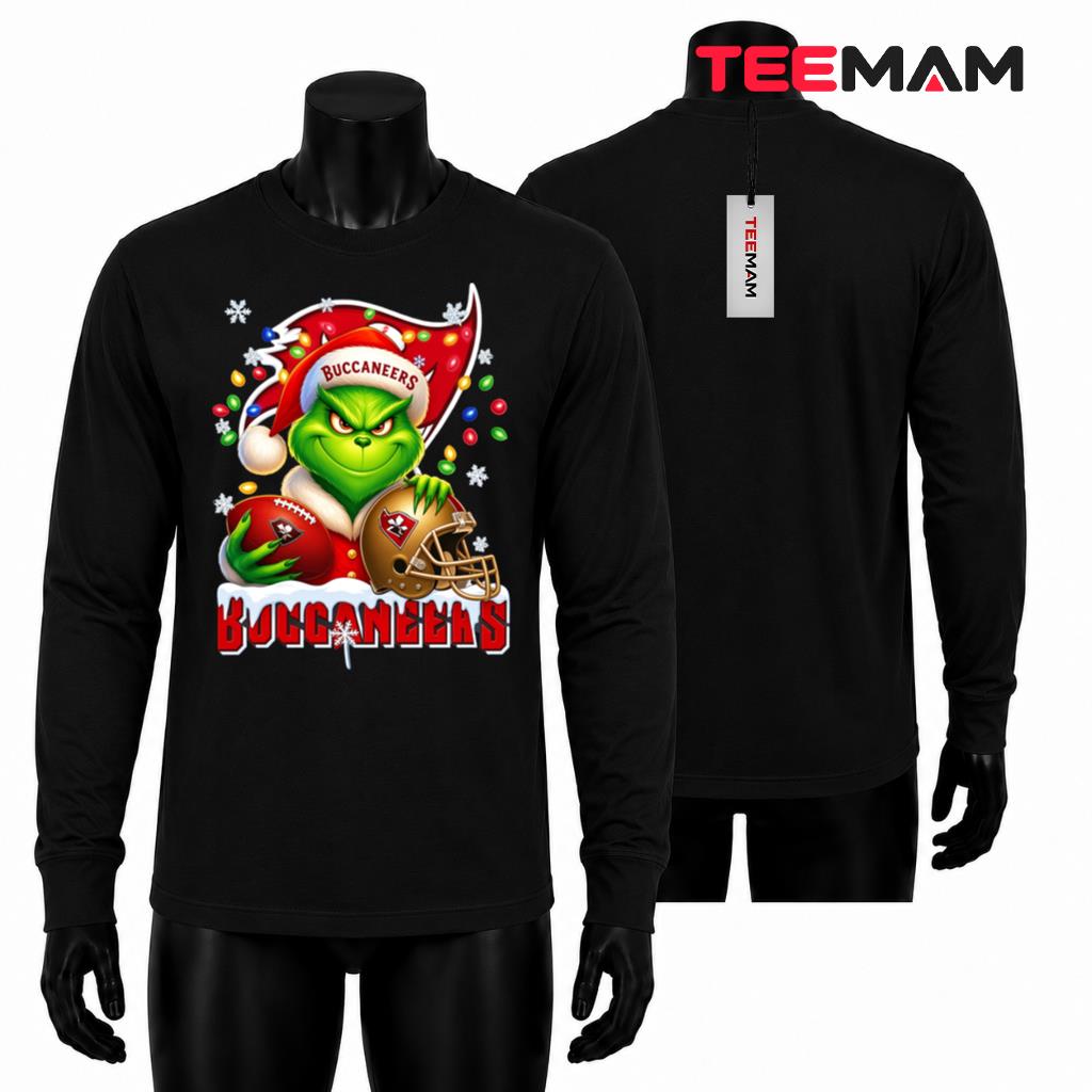 Tampa Bay Buccaneers Grinch Christmas Helmet Long Sleeve Tampa Bay Buccaneers Grinch Christmas Helmet Long Sleeve