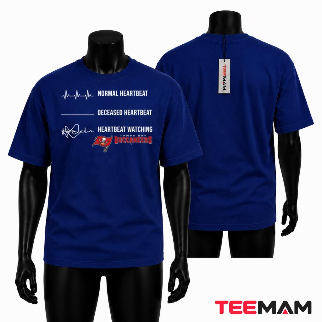 Tampa Bay Buccaneers Heartbeat Watching Football T-Shirt