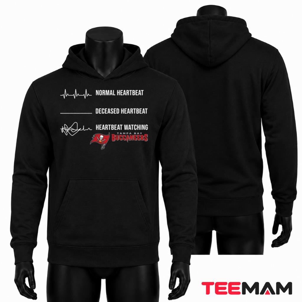 Tampa Bay Buccaneers Heartbeat Watching Football Hoodie Tampa Bay Buccaneers Heartbeat Watching Football Hoodie