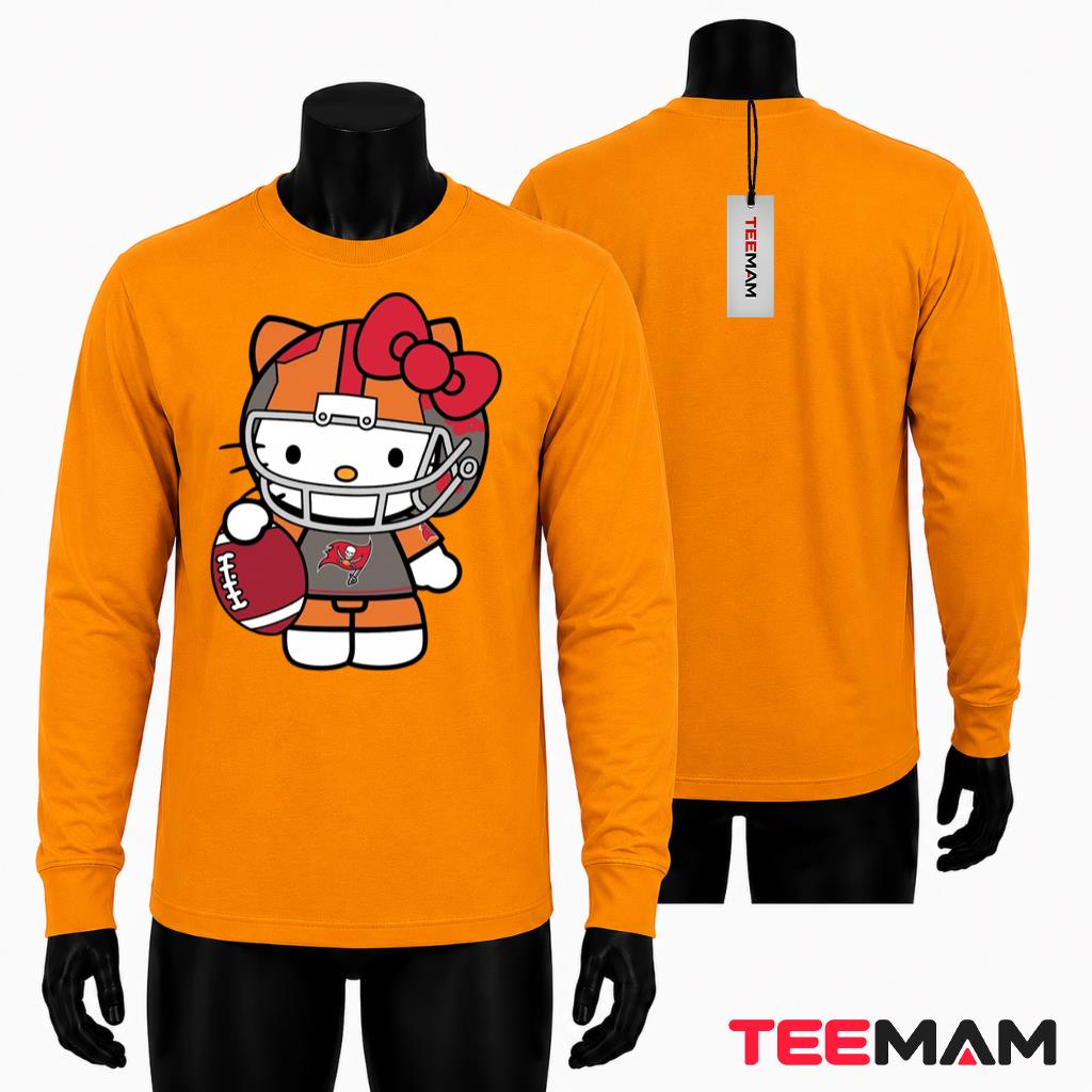 Tampa Bay Buccaneers Hello Kitty Helmet Football Long Sleeve Tampa Bay Buccaneers Hello Kitty Helmet Football Long Sleeve