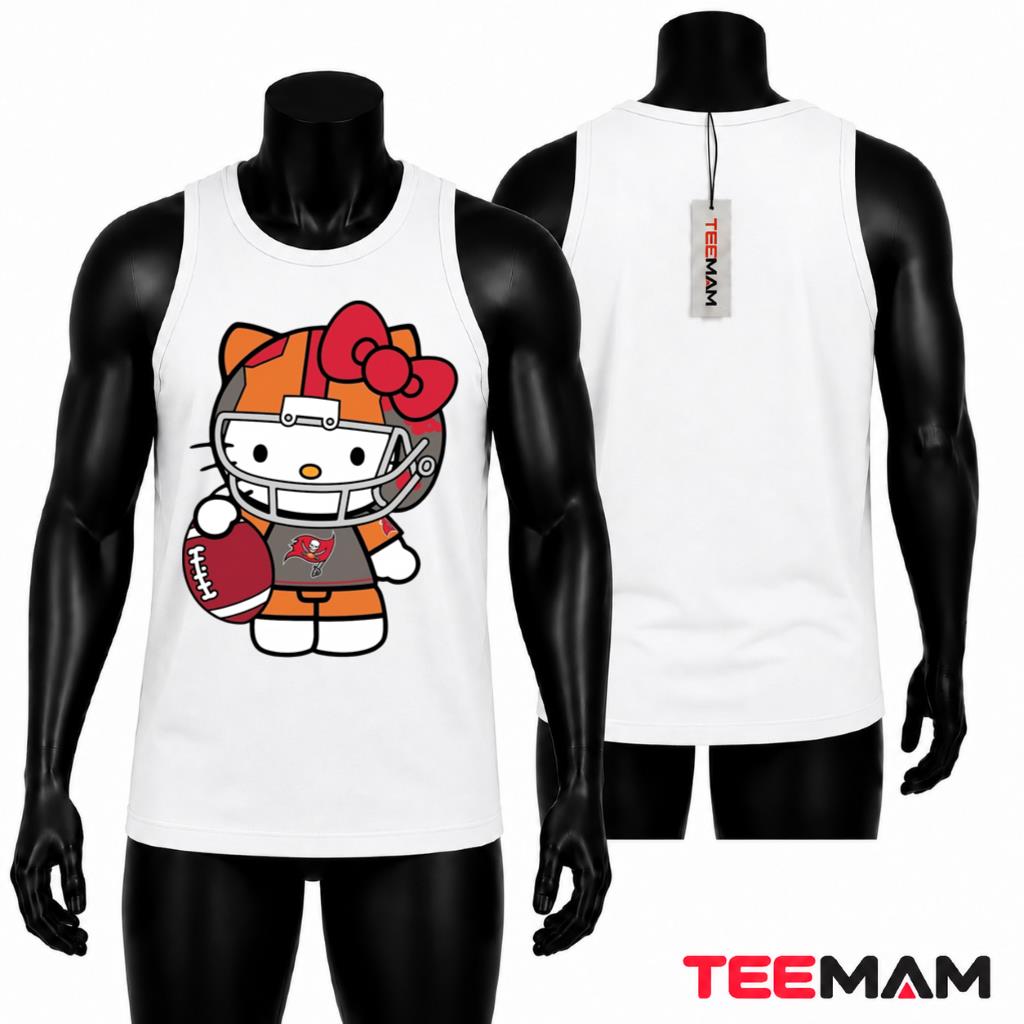 Tampa Bay Buccaneers Hello Kitty Helmet Football Tank Top Tampa Bay Buccaneers Hello Kitty Helmet Football Tank Top