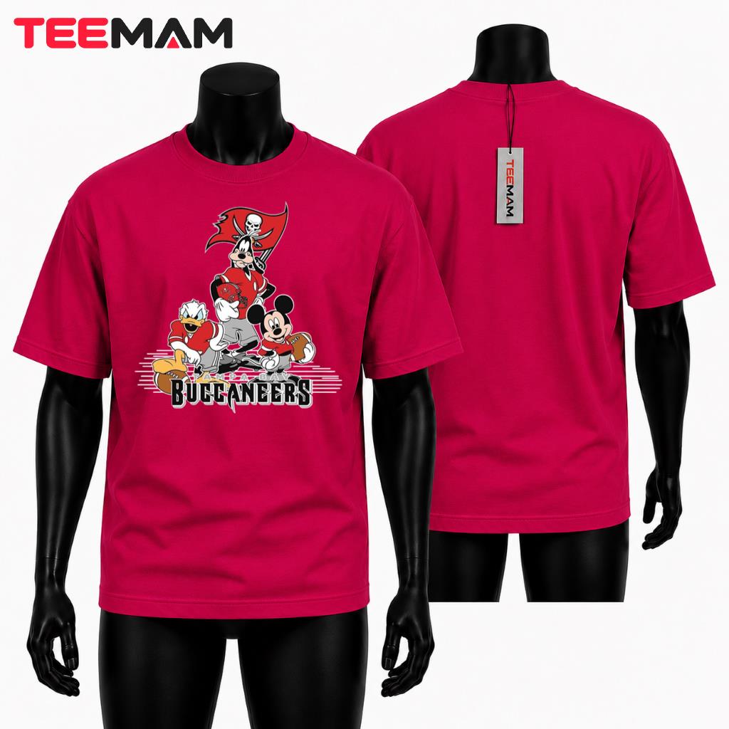 Tampa Bay Buccaneers Mickey Goofy Donald Trio T-Shirt