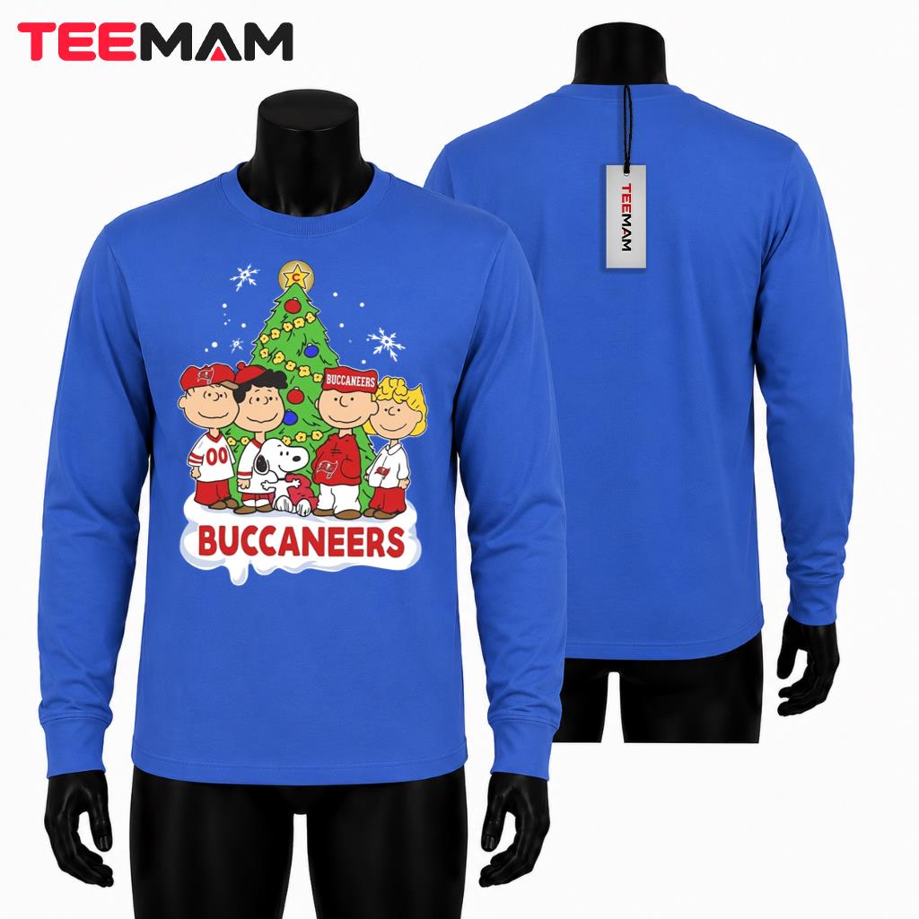 Tampa Bay Buccaneers Peanuts Gang Christmas Tree Long Sleeve Tampa Bay Buccaneers Peanuts Gang Christmas Tree Long Sleeve