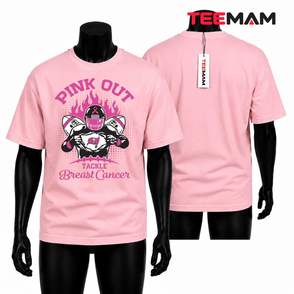 Tampa Bay Buccaneers Pink Out Tackle Cancer T-Shirt