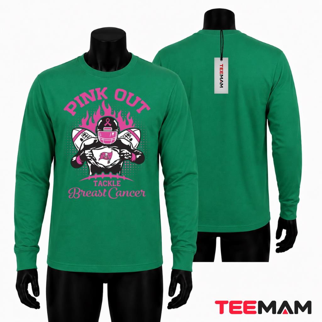 Tampa Bay Buccaneers Pink Out Tackle Cancer Long Sleeve Tampa Bay Buccaneers Pink Out Tackle Cancer Long Sleeve