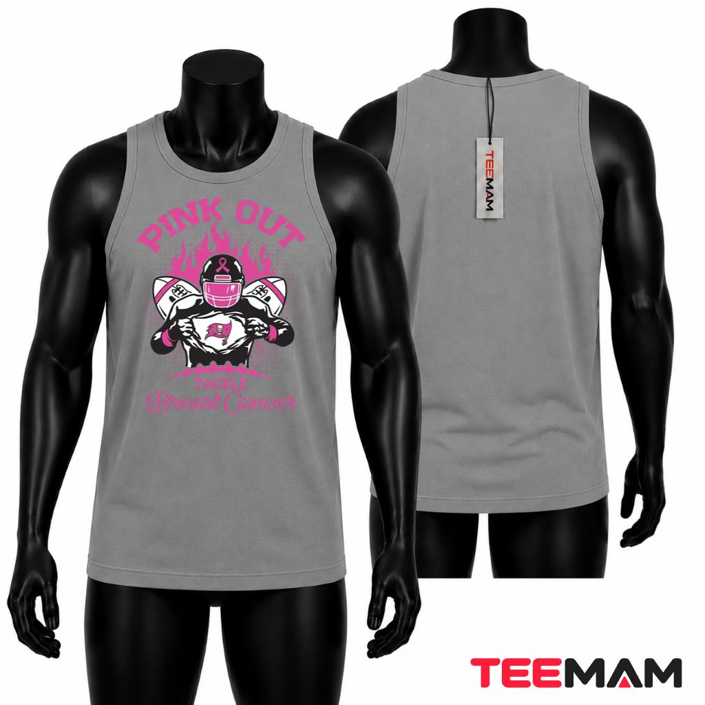 Tampa Bay Buccaneers Pink Out Tackle Cancer Tank Top Tampa Bay Buccaneers Pink Out Tackle Cancer Tank Top