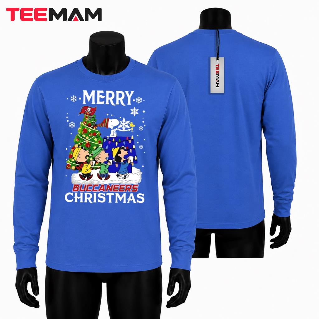 Tampa Bay Buccaneers Snoopy Woodstock Merry Christmas Long Sleeve Tampa Bay Buccaneers Snoopy Woodstock Merry Christmas Long Sleeve