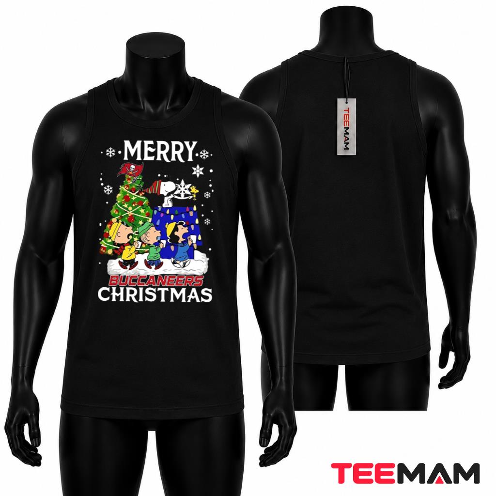 Tampa Bay Buccaneers Snoopy Woodstock Merry Christmas Tank Top Tampa Bay Buccaneers Snoopy Woodstock Merry Christmas Tank Top