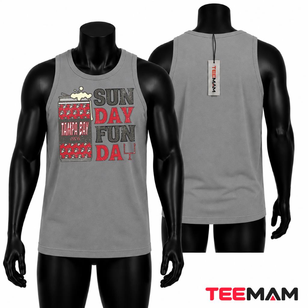 Tampa Bay Buccaneers Sunday Funday Beer Can Tank Top Tampa Bay Buccaneers Sunday Funday Beer Can Tank Top