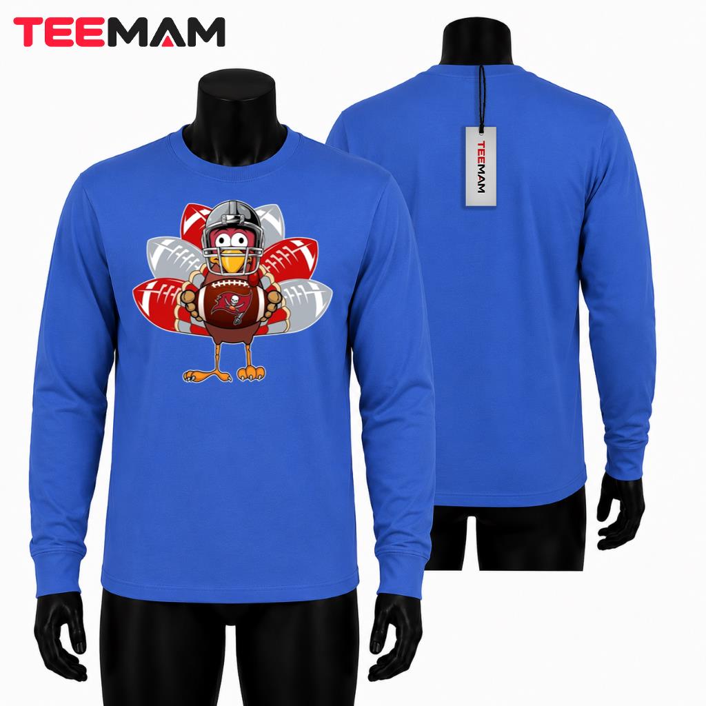 Tampa Bay Buccaneers Thanksgiving Turkey Helmet Football Long Sleeve Tampa Bay Buccaneers Thanksgiving Turkey Helmet Football Long Sleeve