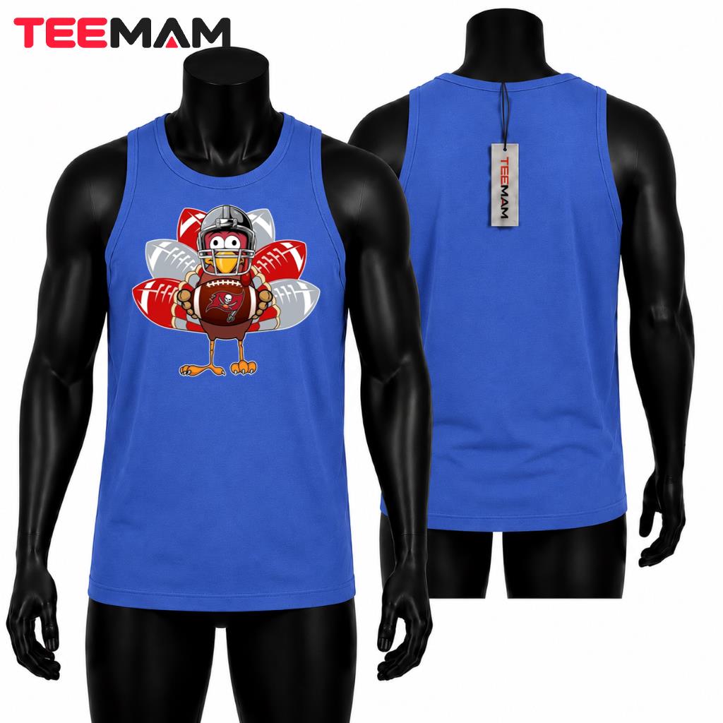 Tampa Bay Buccaneers Thanksgiving Turkey Helmet Football Tank Top Tampa Bay Buccaneers Thanksgiving Turkey Helmet Football Tank Top