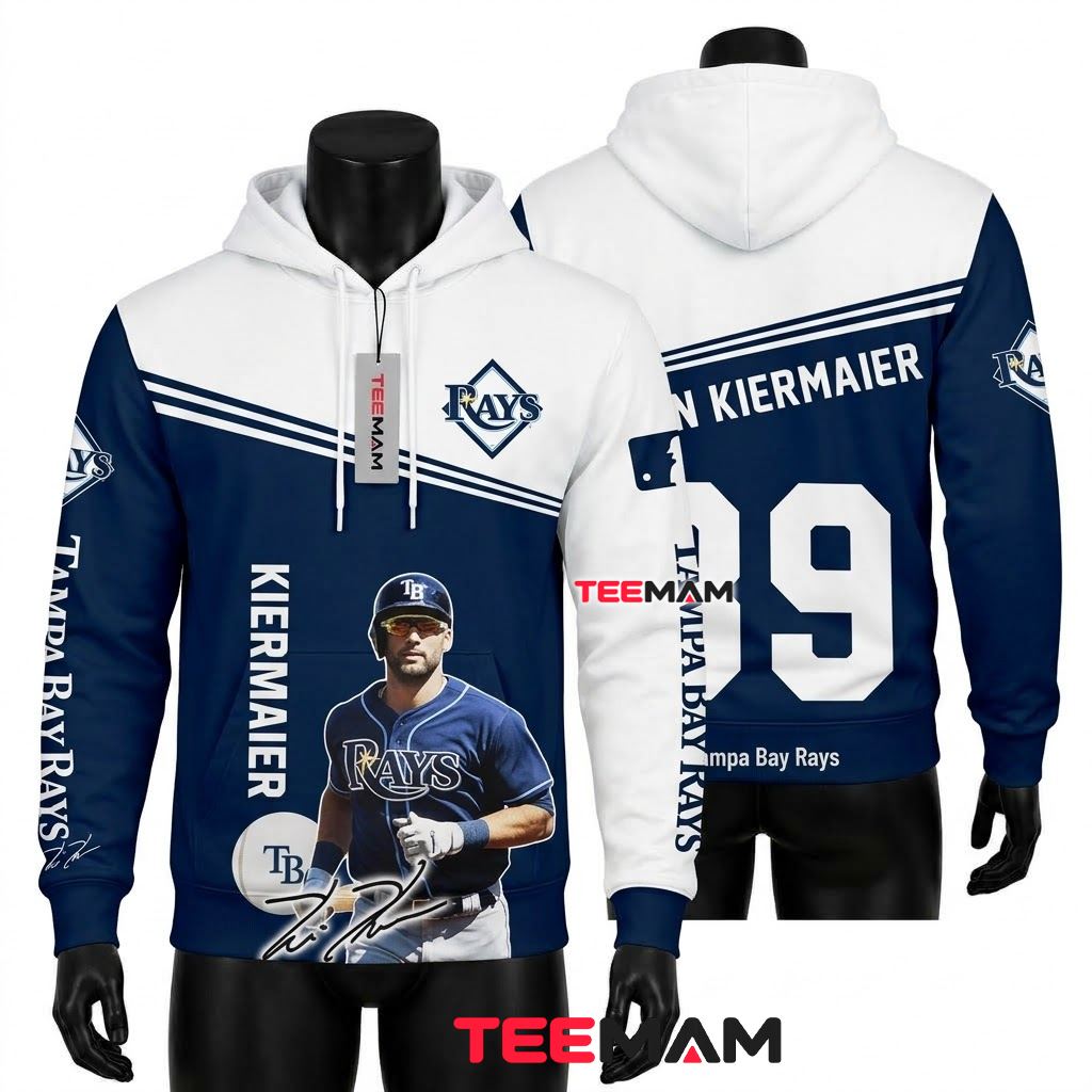 Tampa Bay Rays 3D Hoodie Kevin Kiermaier Player Portrait Front