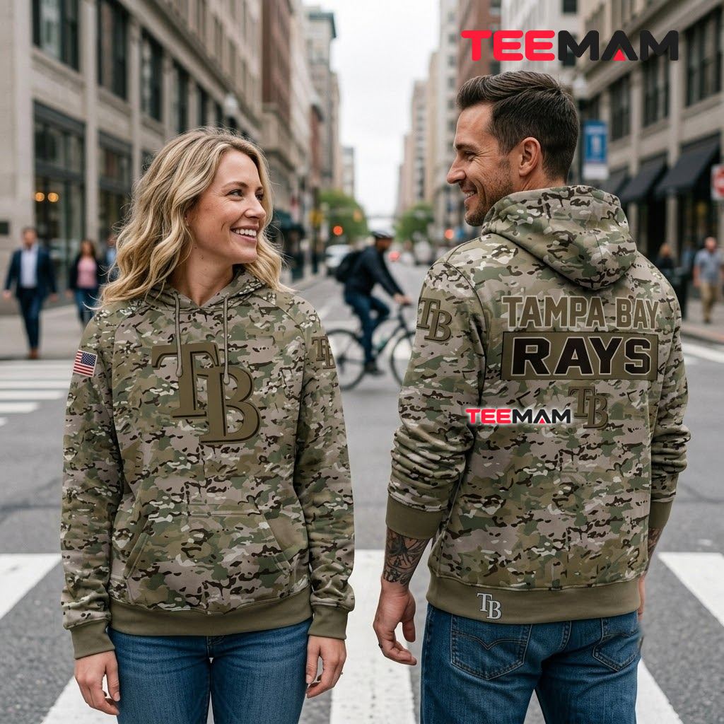 Tampa Bay Rays All Over Print 3D Hoodie Military Camouflage Back Tampa Bay Rays All Over Print 3D Hoodie Military Camouflage Back