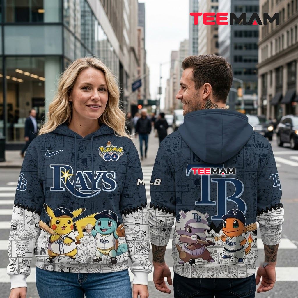 Tampa Bay Rays All Over Print 3D Hoodie Pokemon Pikachu Squirtle Back Tampa Bay Rays All Over Print 3D Hoodie Pokemon Pikachu Squirtle Back