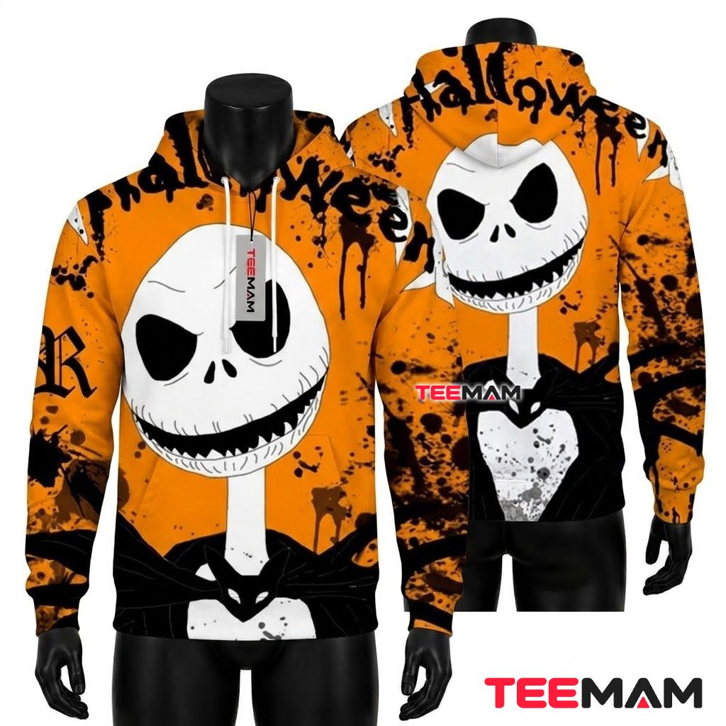 The Nightmare Before Christmas Halloween 3D Hoodie Front