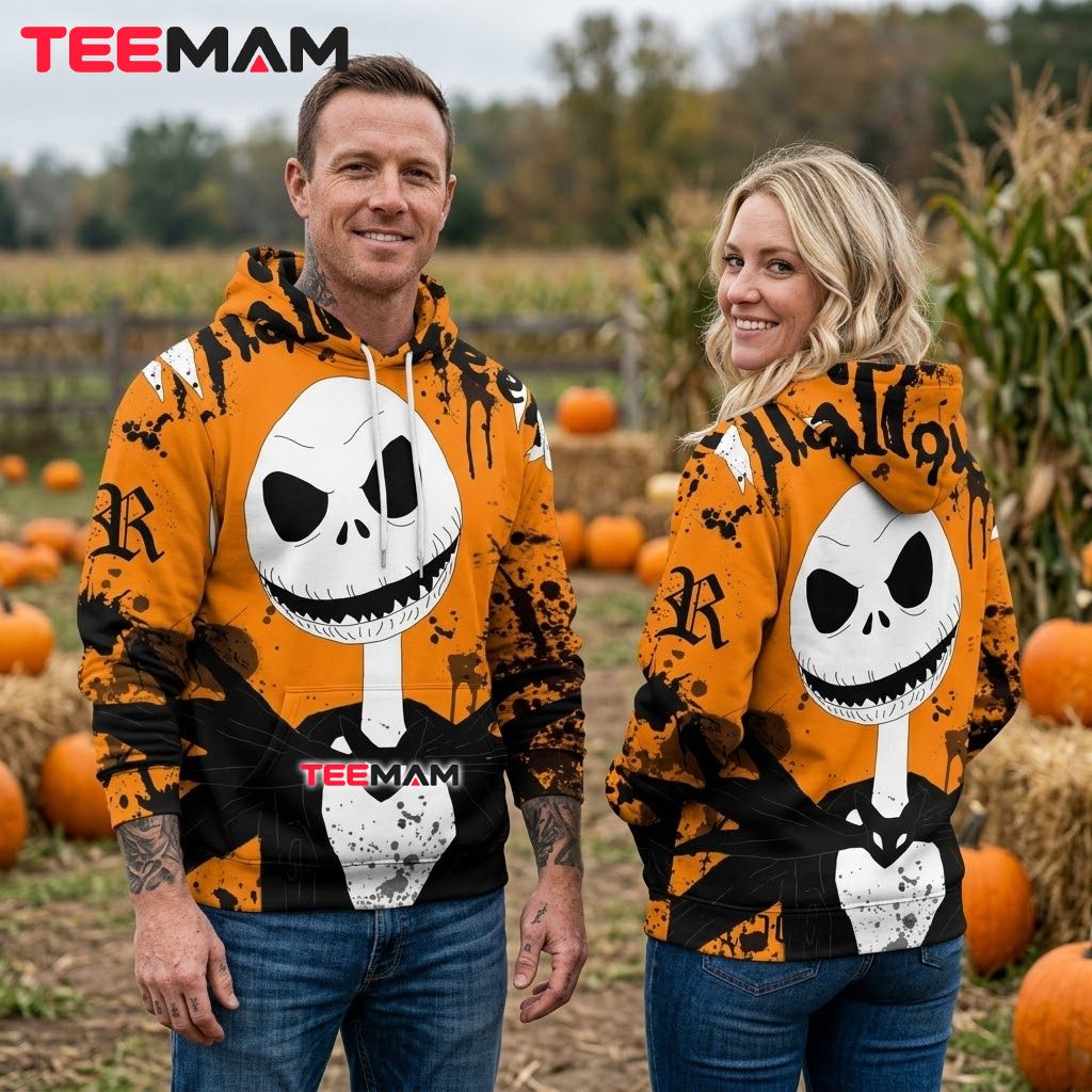 The Nightmare Before Christmas Halloween 3D Hoodie Back The Nightmare Before Christmas Halloween 3D Hoodie Back