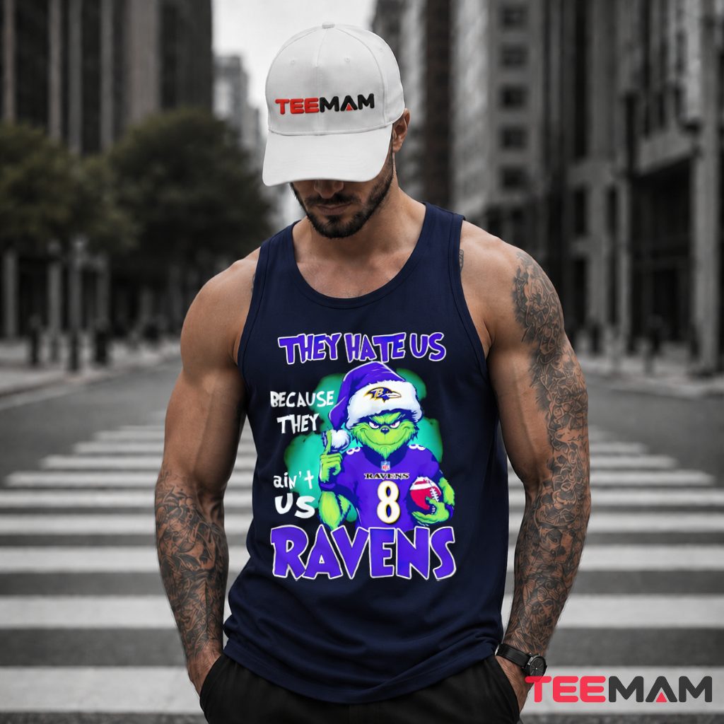 They Hate Us Because Ravens Grinch Tank Top They Hate Us Because Ravens Grinch Tank Top