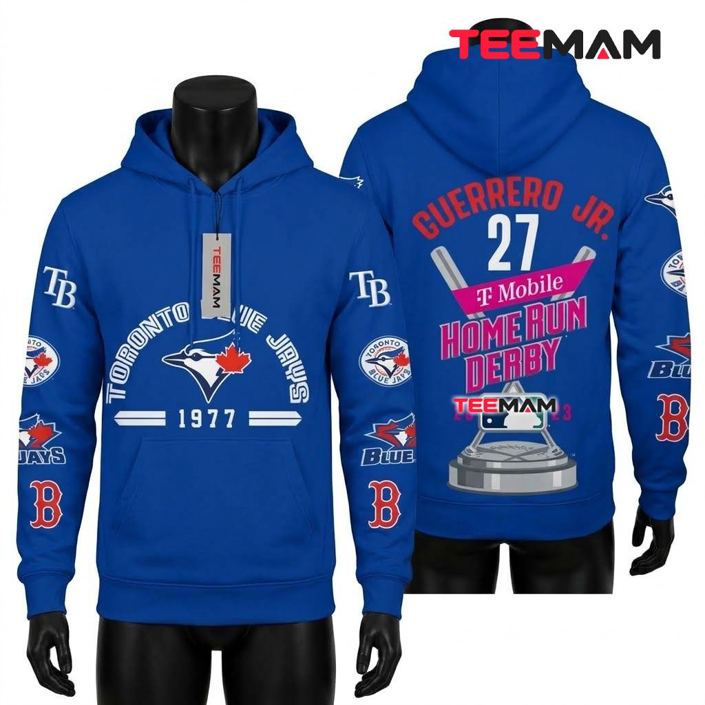 Toronto Blue Jays 3D Hoodie Guerrero Jr Home Run Derby Number Front