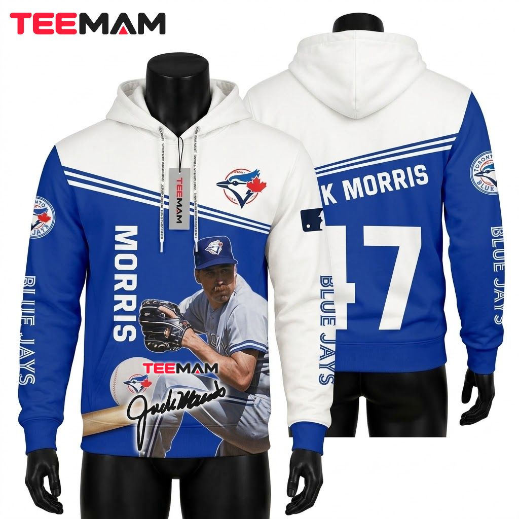 Toronto Blue Jays 3D Hoodie Jack Morris Number Front