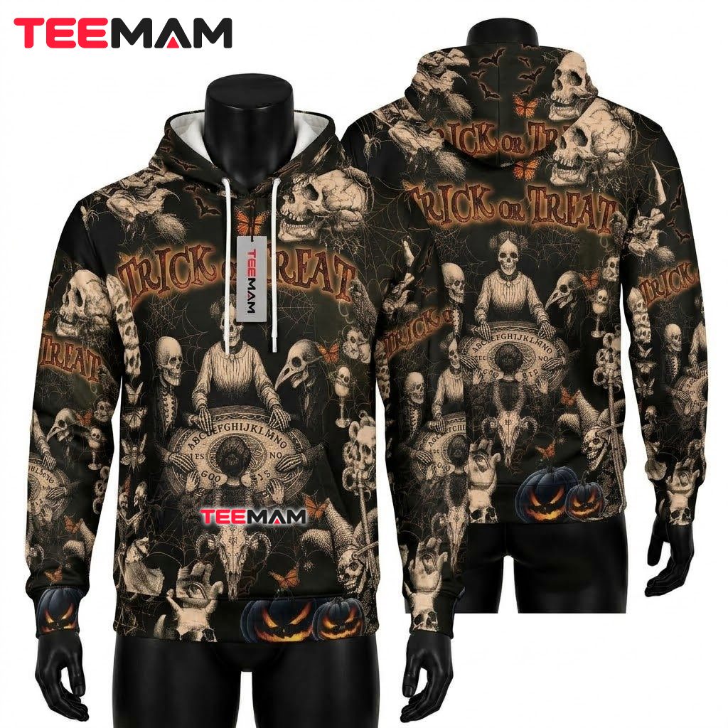 Trick Or Treat 3D Hoodie Ouija Board Front
