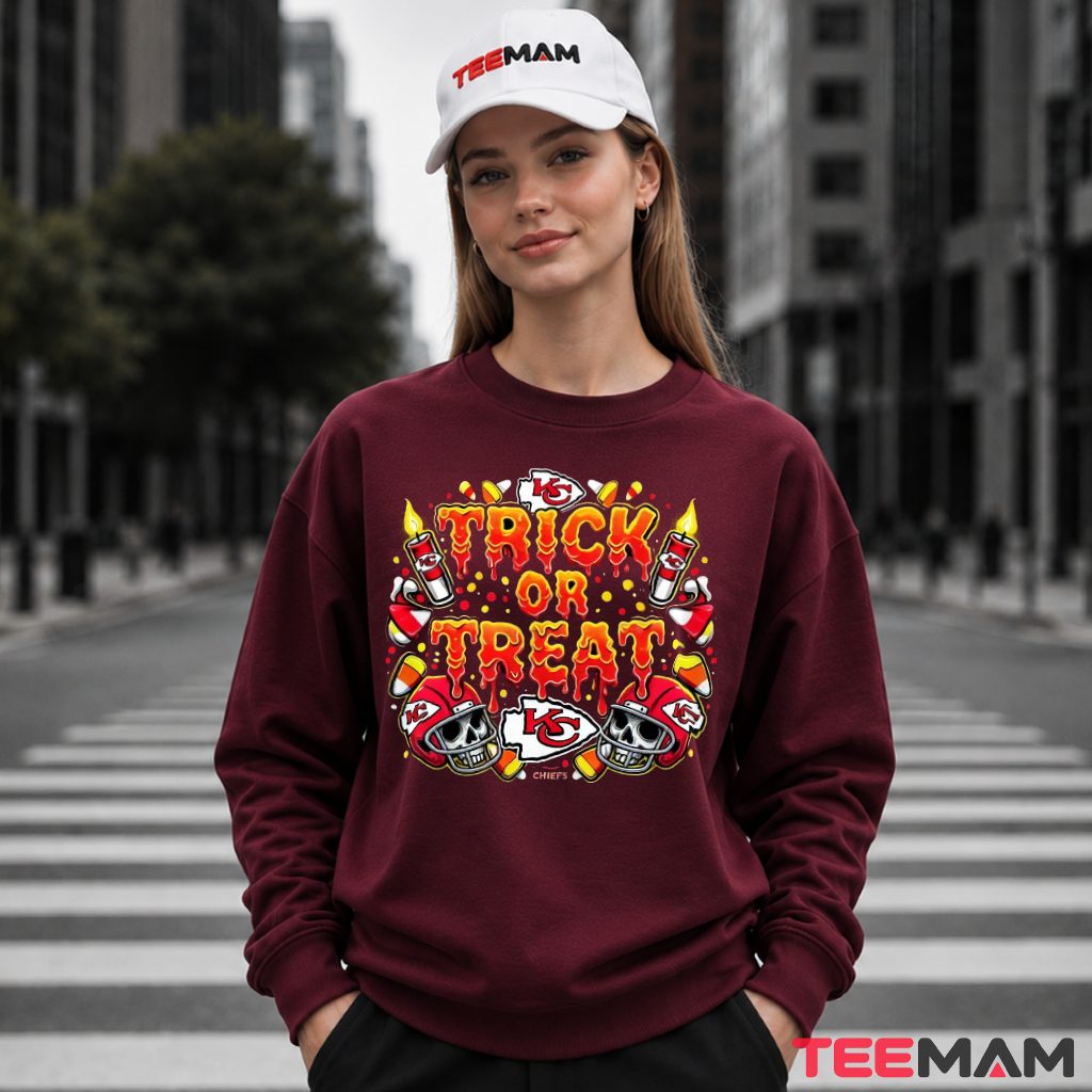 Trick Or Treat Kansas City Chiefs Long Sleeve Trick Or Treat Kansas City Chiefs Long Sleeve